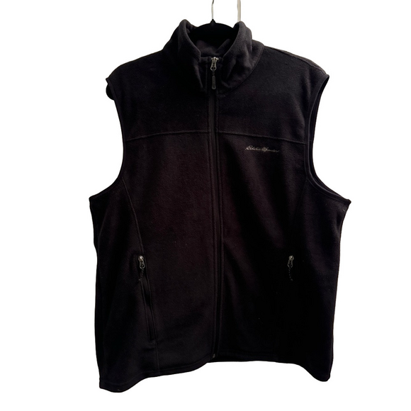 Eddie Bauer Other - EDDIE BAUER Men's Black Fleece Vest Full Zip Size Large